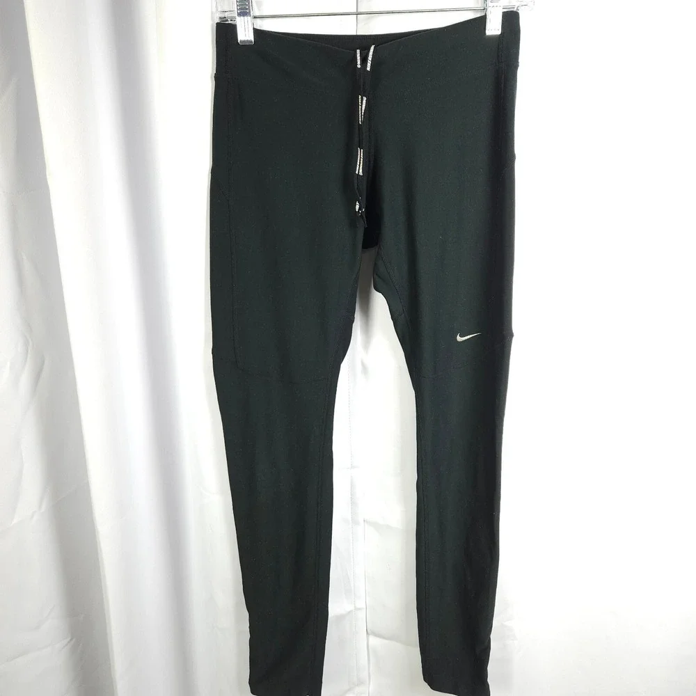 Nike Stay Warm Dri-Fit Women's Black‎ Leggings Small 28x28 Zip Ankle